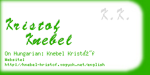 kristof knebel business card